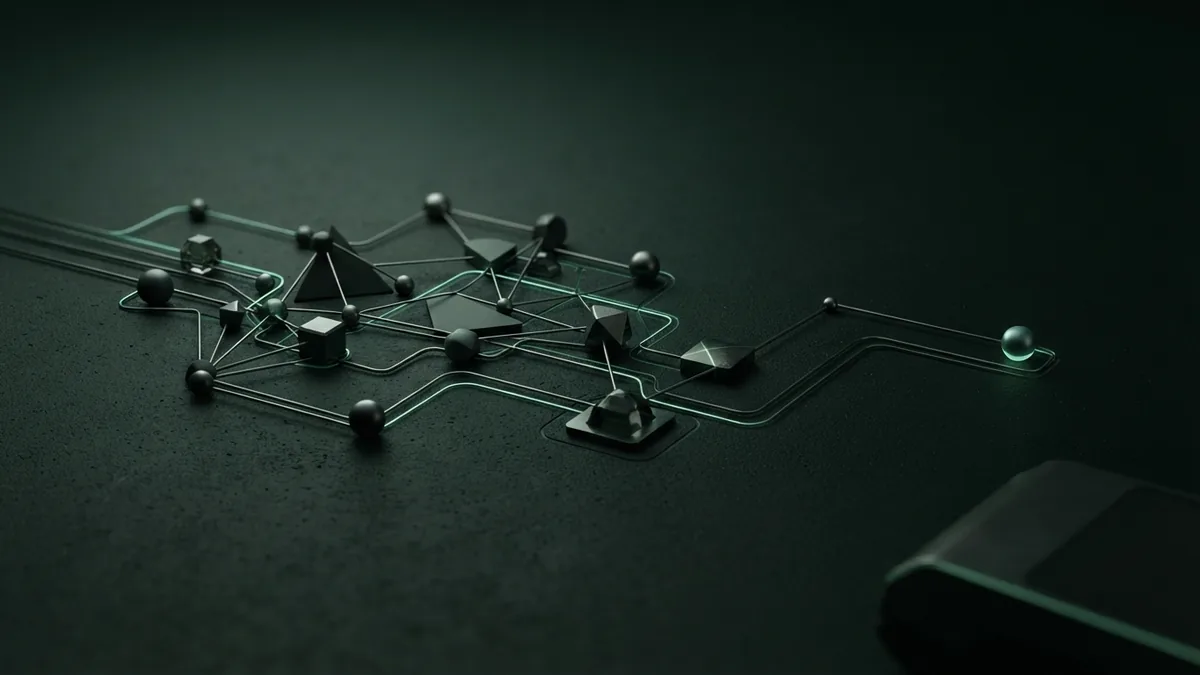 Connected payment system nodes Dark connected nodes suggest a secure path through online payment systems