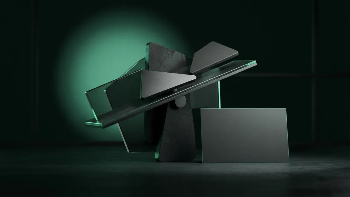 Comparing payment costs Abstract graphite pricing balance with a blank dark payment card