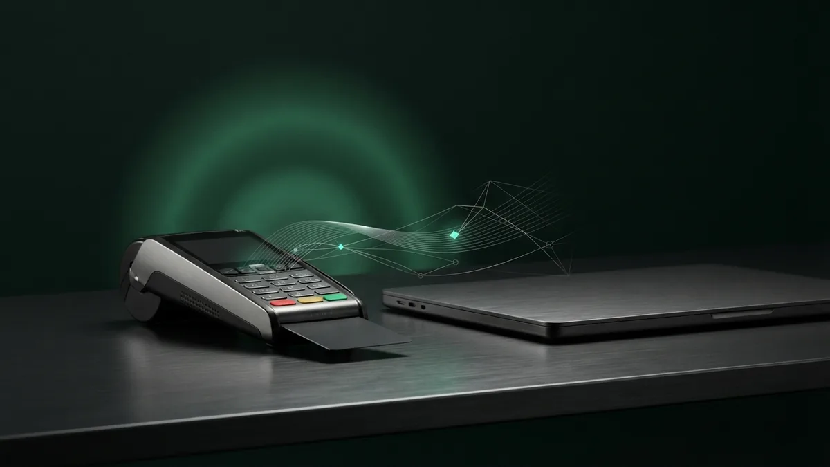 Secure online payment tools with card terminal and encrypted data concept
