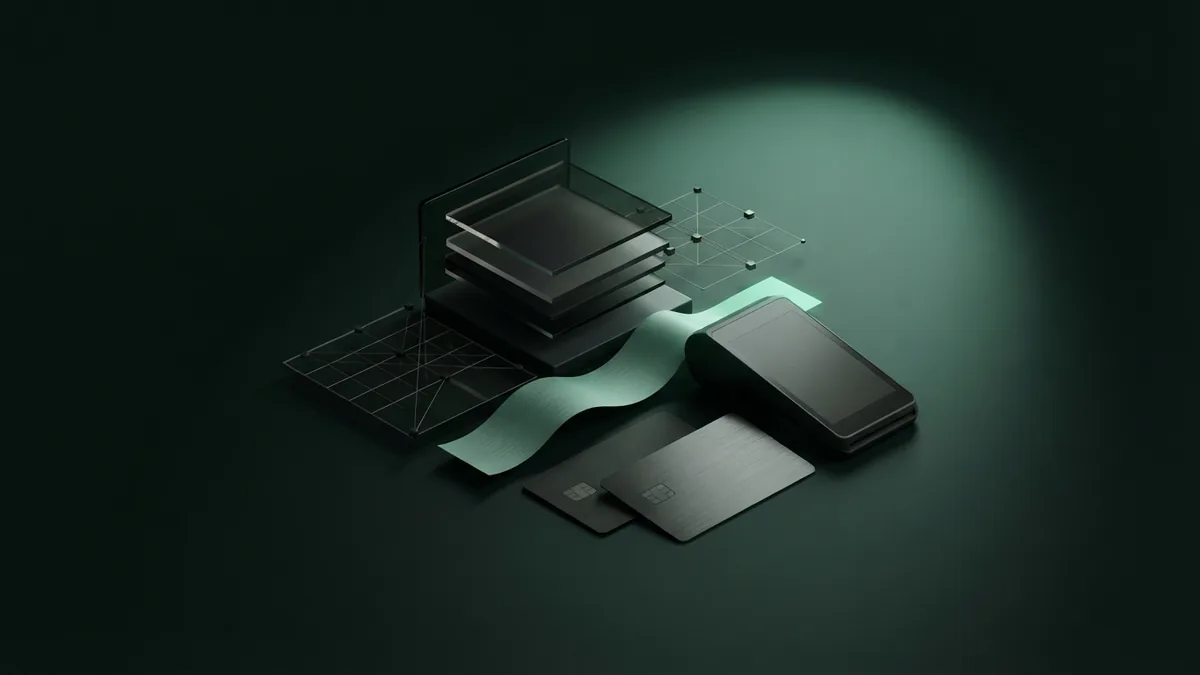 Calculator, cards, and phone used to compare payment provider costs