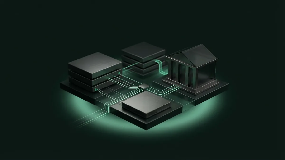 How bank data moves through APIs Abstract bank data flow through secure API layers and payment systems