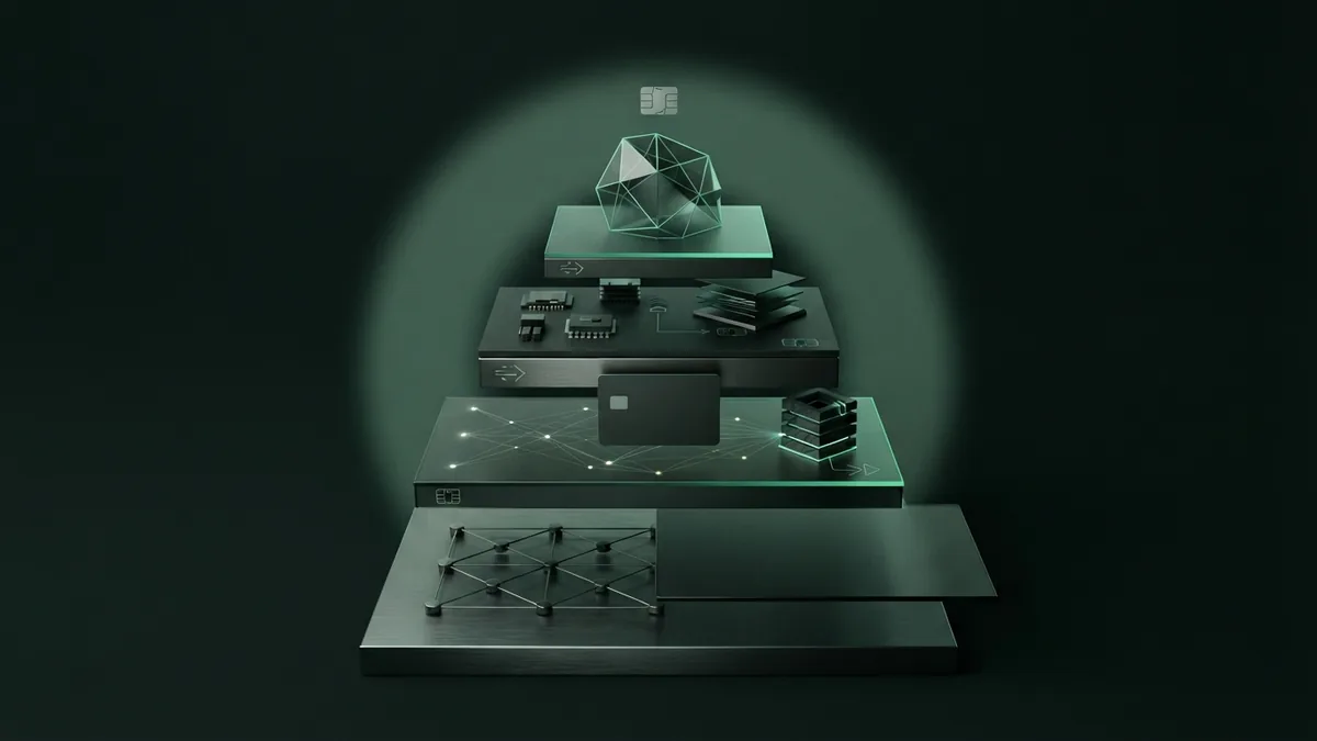 Payment compliance levels shown through a clean tiered security structure